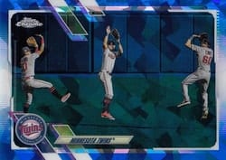 2021 Topps Chrome Sapphire Edition Base Set Minnesota Twins #156 card