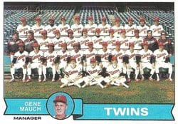 1979 Topps Base Set Minnesota Twins / Gene Mauch #41 card