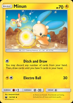 2018 Celestial Storm Minun #54 card