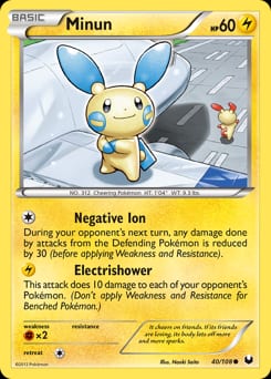 2012 Dark Explorers Minun #40 card