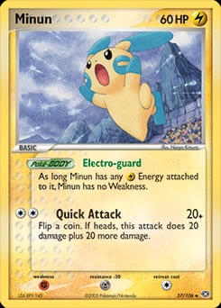 2005 Emerald Minun #37 card