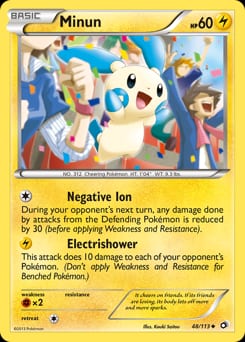 2013 Legendary Treasures Minun #48 card