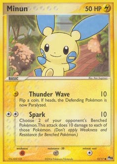 2004 POP Series 1 Minun #12 card