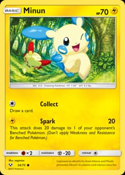 2017 Shining Legends Minun #34 card