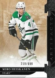 2019-20 Upper Deck Artifacts Base Set Miro Heiskanen #111 card