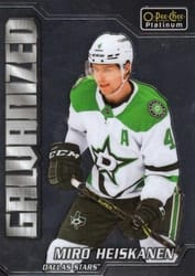 2022-23 O-Pee-Chee Platinum Galvanized Miro Heiskanen #G-9 card