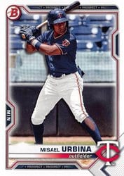 2021 Bowman Draft Base Set Misael Urbina #BD-68 card