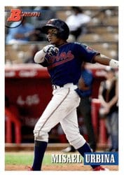 2021 Bowman Heritage Base Set Misael Urbina #184 card