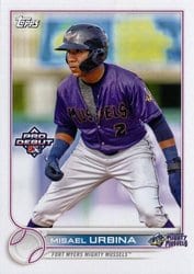 2022 Topps Pro Debut Base Set Misael Urbina #PD-136 card