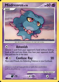 Diamond & Pearl Misdreavus #91 card