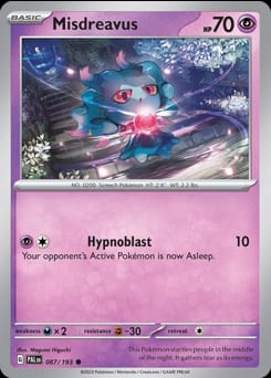 Paldea Evolved Misdreavus #87 card