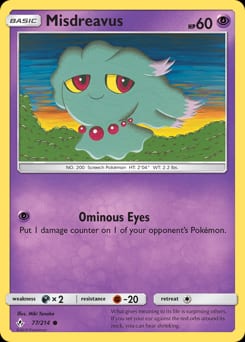 Unbroken Bonds Misdreavus #77 card