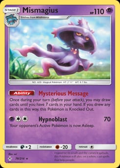 Unbroken Bonds Mismagius #78 card