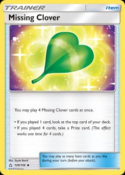 Ultra Prism Missing Clover #129 card
