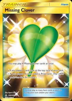 Ultra Prism Missing Clover #168 card