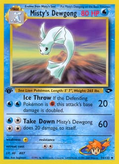 Gym Challenge Misty's Dewgong #54 card