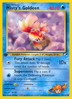 Gym Heroes Misty's Goldeen #85 card