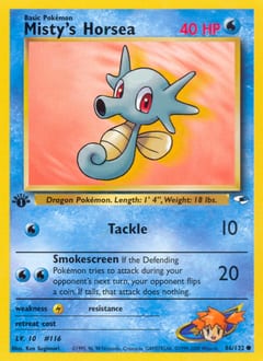 Gym Heroes Misty's Horsea #86 card