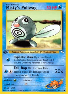 Gym Heroes Misty's Poliwag #87 card