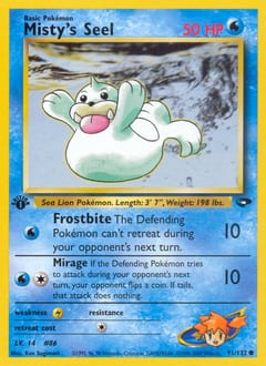 Gym Challenge Misty's Seel #91 card