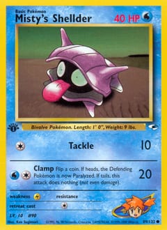Gym Heroes Misty's Shellder #89 card