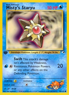 Gym Heroes Misty's Staryu #90 card