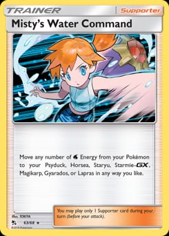 Hidden Fates Misty's Water Command #63 card