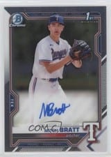 2021 Bowman Draft Chrome Draft Autographs Mitch Bratt #CDA-MBRA card