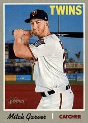 2019 Topps Heritage Base Set Mitch Garver #383 card