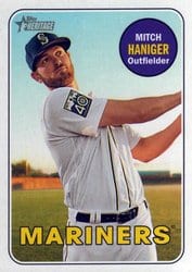 2018 Topps Heritage Base Set Mitch Haniger #21 card