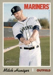 2019 Topps Heritage Base Set Mitch Haniger #477 card