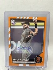 2023 Topps Big League Electric Orange Autographs Mitch Haniger #81 card