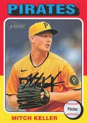 2024 Topps Heritage Mini Base Set Mitch Keller #27 card