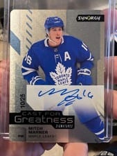 2021-22 Upper Deck Synergy Cast For Greatness Signatures Mitch Marner #CGS-MM card