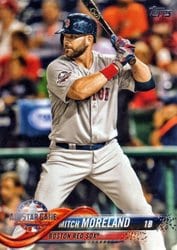 2018 Topps Update Base Set Mitch Moreland #US183 card