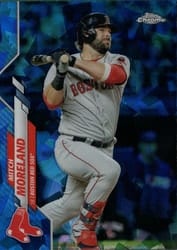 2020 Topps Chrome Update Sapphire Edition Base Set Mitch Moreland #U-181 card