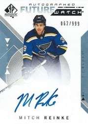 2018-19 SP Authentic Base Set Mitch Reinke #184 card