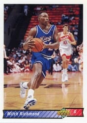 1992-93 Upper Deck Base Set Mitch Richmond #162 card