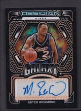 2021-22 Panini Obsidian Galaxy Autographs Mitch Richmond #GA-MRI card