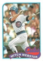 1989 Topps Base Set Mitch Webster #36 card
