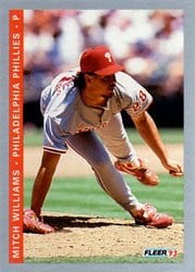 1993 Fleer Base Set Mitch Williams #498 card