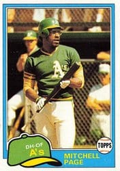 1981 Topps Base Set Mitchell Page #35 card