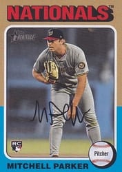 2024 Topps Heritage Base Set Mitchell Parker #693 card