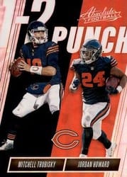 2018 Panini Absolute 1-2 Punch Mitchell Trubisky / Jordan Howard #OTP-MO card