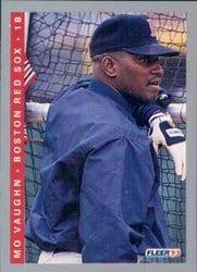 1993 Fleer Base Set Mo Vaughn #184 card