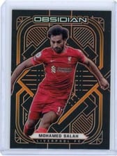 2021 Panini Obsidian Mohamed Salah Electric Etch Orange #170 card