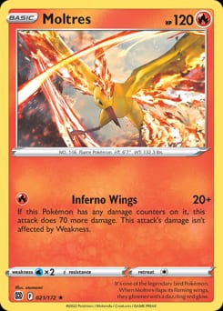 2022 Brilliant Stars Moltres #21 card