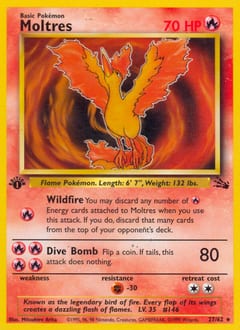 1999 Fossil Moltres #27 card