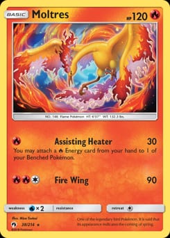 2018 Lost Thunder Moltres #38 card
