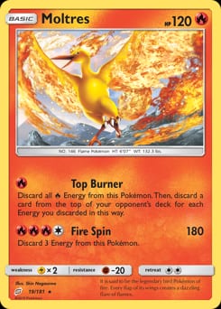 2019 Team Up Moltres #19 card